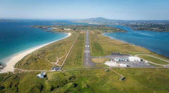 Donegal Airport aerial view runway
